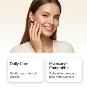 Nail care serum for daily cuticle nourishment and manicure maintenance, smooth and hydrated nails.