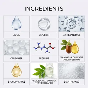 Nymixa nagelverzorging pen ingrediënten detailgrafiek met teeboomolie en jojoba.
