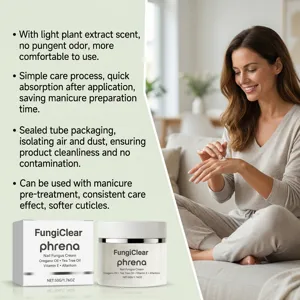 Crème de soin des ongles aux plantes pour hydratation douce, absorption rapide et cuticules.