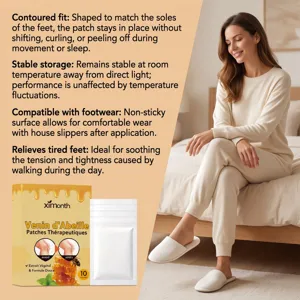 XIMONTH PATCHES pieds au venin d'abeille, coussinets de soin relaxants pour un confort quotidien.