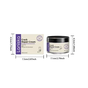 Detaillierte Produktabmessungen und Ansicht der Laniska Rissreparaturcreme für die Haut.