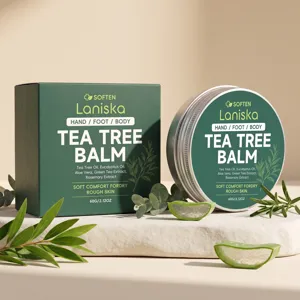 Balsamo all'Olio di Tea Tree Estratti Vegetali Naturali Crema Idratante Riparatrice per la Cura della Pelle Secca