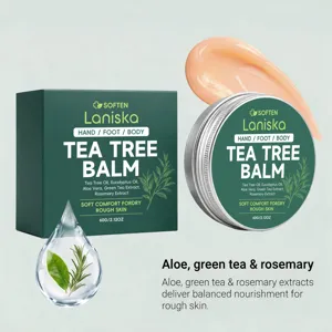 Balsamo con tea tree LANISKA per mani, piedi e corpo, nutre la pelle secca ed idrata.