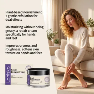 Detailansicht der Laniska Hand- und Fußcreme mit nährender pflanzlicher Formel.