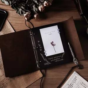 Vintage DIY photo album scrapbooking handmade memory book retro journal for photos