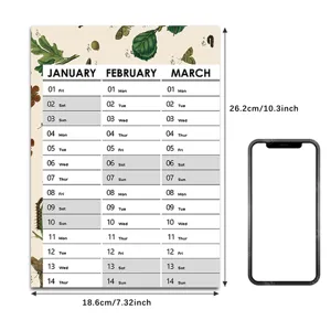2027 english botanical calendar minimalist schedule planner desk wall calendar 18.6x26.2cm