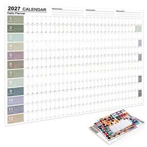 2027 calendar wall planner daily schedule planner with memo and stickers for office home decor