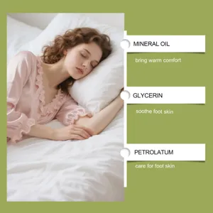 Parches de noche LANISKA con aceite mineral y glicerina para el cuidado de los pies.
