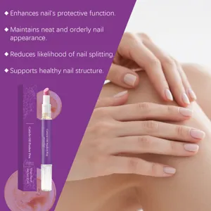 Cuticle oil pusher pen for nail care, moisturizing and nourishing nail edges with grape flavor.
