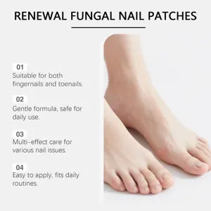 Detail view of gentle fungal nail patches care features, suitable for fingernails and toes.
