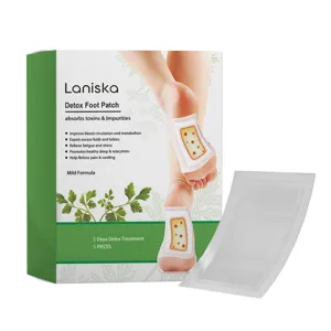 LANISKA Parche Detox para Pies 5 piezas caja para cuidado nocturno relajante y confort cutáneo.