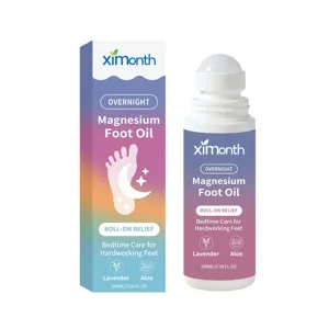 XIMONTH Magnesium Fußöl Roll-On 100ml Feuchtigkeitsspendende Fußpflege für trockene Füße