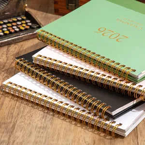 2026 Desk Calendar Spiral Planner Daily Memo Pad Aesthetic Morandi Office Stationery