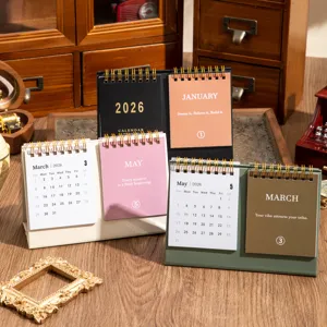 2026 desk calendar double row standing flip calendar with motivational quotes desktop memo