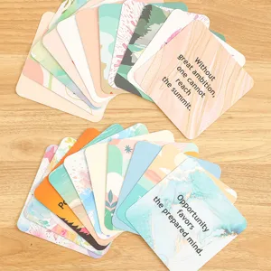 Inspirational motivational quote cards set, aesthetic positive affirmation cards for daily use.