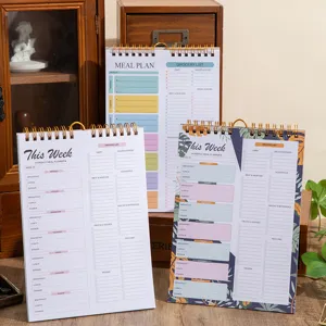 Weekly meal planner notepad A5 tearable grocery list organizer daily schedule book