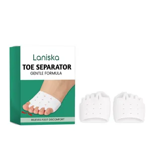 Laniska separatore di dita in silicone bianco correttore per sollievo dolori piedi