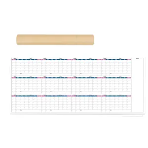 Large undated wall calendar planner poster with kraft tube for daily schedule tracking.