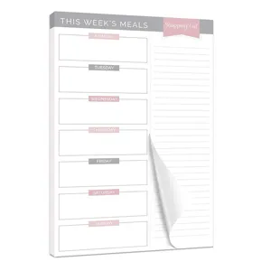 Minimalist Weekly Meal Planner Notepad Tearable Menu Daily Recipe Schedule Memo Pad Office School Stationery