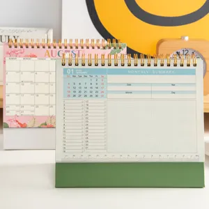 2026 desk calendar minimalist Morandi color monthly summary memo planner office desk notepad