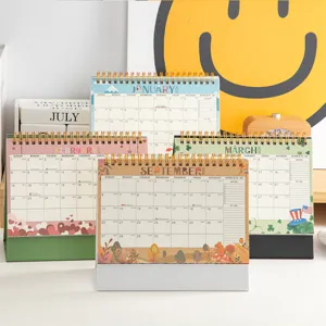 2026 desktop calendar simple Morandi color office memo planning book English daily planner