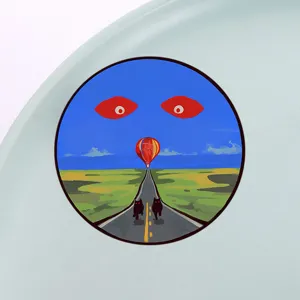 Surrealistische artistieke snelweg hete luchtballon broche, creatieve emaille speld.