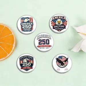 Amerika 250 Jahre Unabhängigkeitstag Gedenkbrosche Legierung US Flagge Adler Abzeichen Pin Jubiläum Schmuck Geschenk Für Patrioten