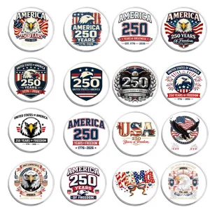 Amerikanische 250-Jahre-Jubiläumsabzeichen Metall Anstecknadeln Souvenirs Sammlerstücke