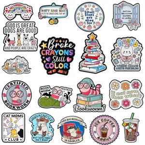 Cartoon Motivational Text Enamel Brooch Pin Funny Alloy Lapel Pin Creative Badge Backpack Accessories For Students Jewelry Gift