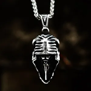 Roestvrijstalen gotische pestdokter hanger ketting voor heren punk stijl sieraden
