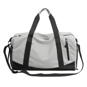 Large capacity gym duffel bag sports training travel bag with shoe compartment and straps