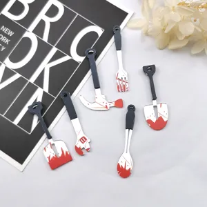 Halloween DIY resin acrylic mini tool charms spoon fork shovel earrings jewelry making accessories