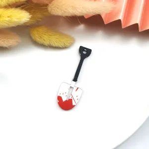 Halloween DIY acrylic shovel charm pendant for handmade earrings jewelry making craft material.