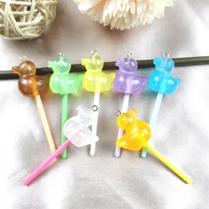 DIY resin 3D simulation duck candy charms pendant handmade jewelry accessories for crafting projects