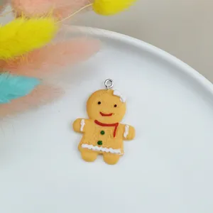 Colgante de hombre de jengibre de resina para joyería DIY, bonito accesorio de collar pendiente.
