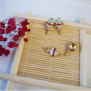 DIY legering geëmailleerde lolly hangers schattige zomer sieraden accessoires voor knutselen