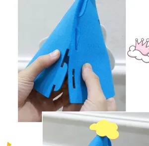Birthday hat party non-woven DIY crown blue cute festival celebration decor supplies