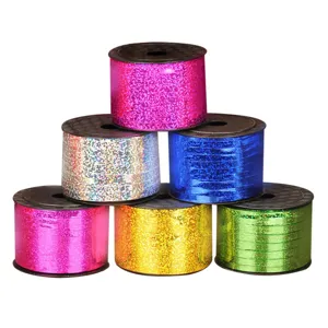 Holografische ballonlint set, kleurrijke laser krullinten voor feestjes, huwelijk en cadeaus.