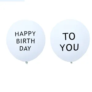 Ins Stijl Witte Latex Verjaardagsballonnen Happy Birthday To You Bedrukte Ronde Ballonnen Voor Verjaardagsfeest Decoratie