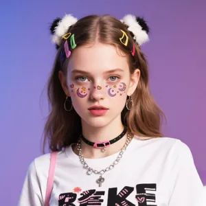 Kids face stickers temporary tattoos waterproof festival party makeup face jewels glitter