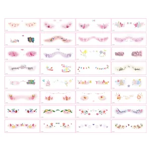 Jolis autocollants visage tatouages temporaires pour fête anniversaire concert deco.