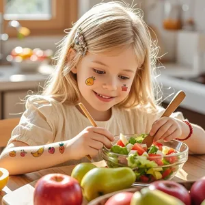 Kids waterproof fruit temporary face tattoos, cute cartoon sticker party decoration for children.