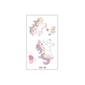 Kids cartoon unicorn temporary tattoo waterproof cute party gift sticker sheet