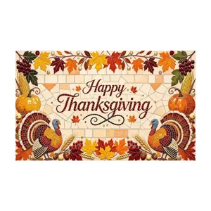 Thanksgiving dag decoratieve achtergrond banner herfst oogst kalkoen feest muurdecoratie