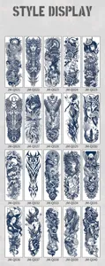 Herbal semi-permanent full arm temporary tattoo sticker catalog various stylish designs art