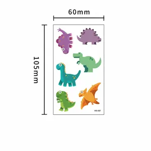 Temporary Tattoo Stickers Waterproof Cartoon Dinosaur Fake Tattoos For Kids Boys Girls Party Favors Gifts