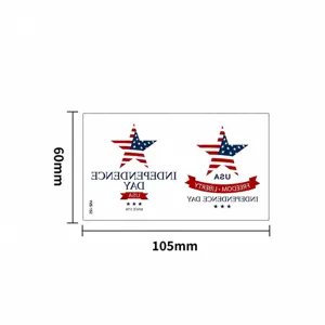 Independence Day Temporary Tattoos Waterproof US Flag Stars Stripes Patriotic Holiday Party Face Stickers Body Art Decorations