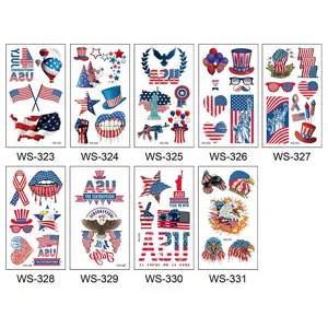 Independence Day temporary tattoo stickers US flag waterproof face body party decoration props