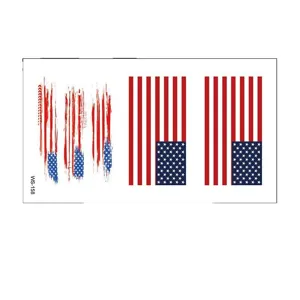 American flag temporary tattoo sticker sheet for Independence Day face decoration waterproof