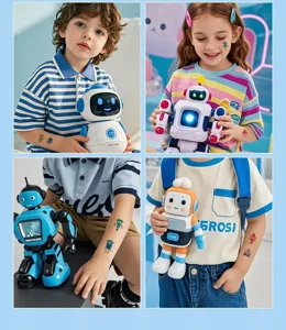 Children cartoon robot temporary tattoo stickers kids birthday party waterproof fake tattoos
